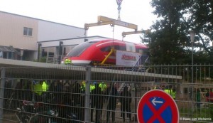 Eerste sektion der TR09 steht auf dem Fahrweg in Nortrup